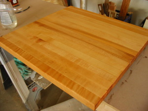 Maple top-re-glued up and finished with mineral oil