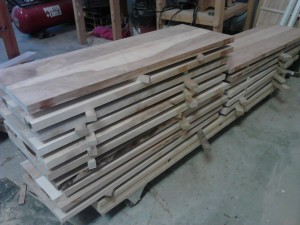 Shelves ready for planing.