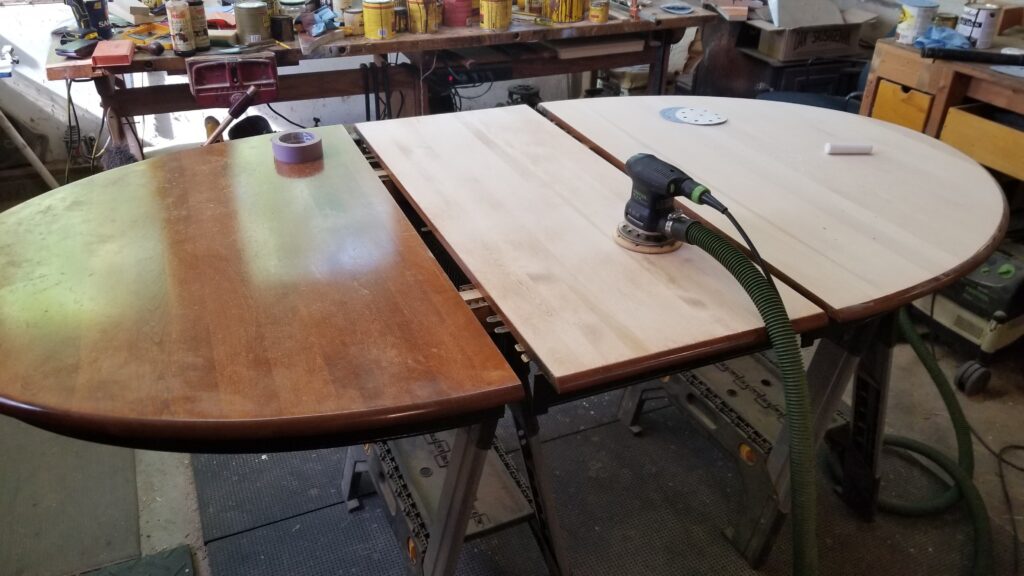 sanding table top