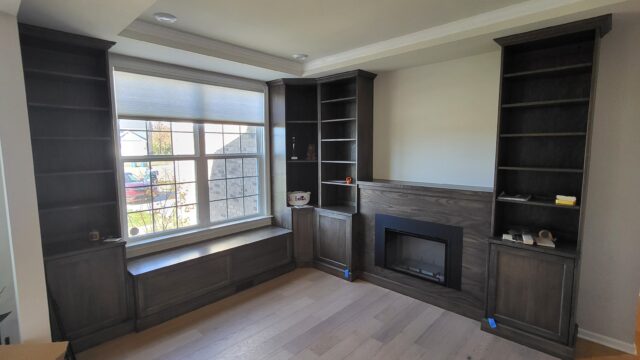 Solid ash wood library